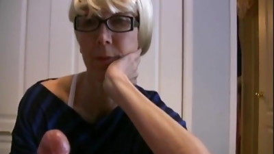 mature wife jerks husbands cock (last of it slowmotion)